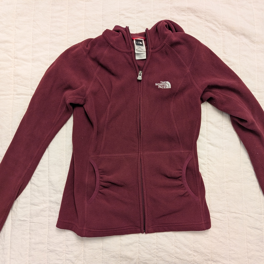 XS Woman's  North Face Burgundy Fleece Jacket